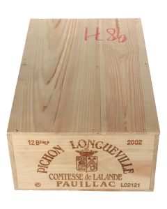 Chateau Pichon Longueville Comtesse de Lalande 2002 in der 12er Holzkiste