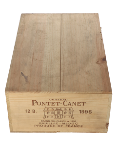 Chateau Pontet-Canet 1995 in 12er Holzkiste 