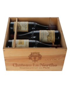 Chateau la Nerthe Rouge gemischte 6er Holzkiste