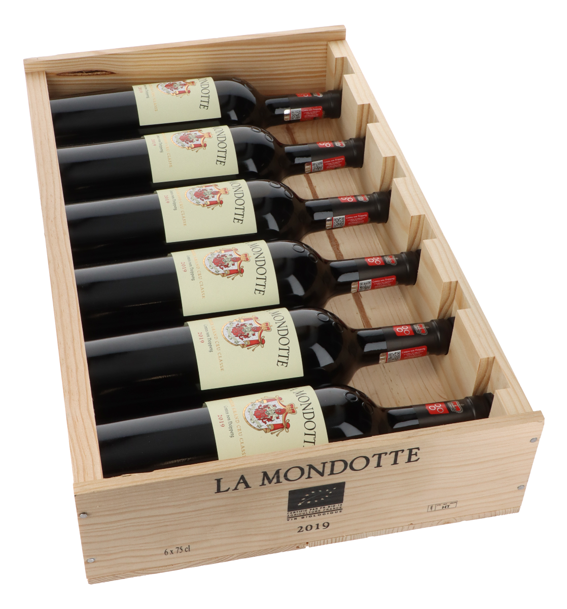 Chateau Mondotte 1er Grand Cru Classe B 2019 in 6er Holzkiste